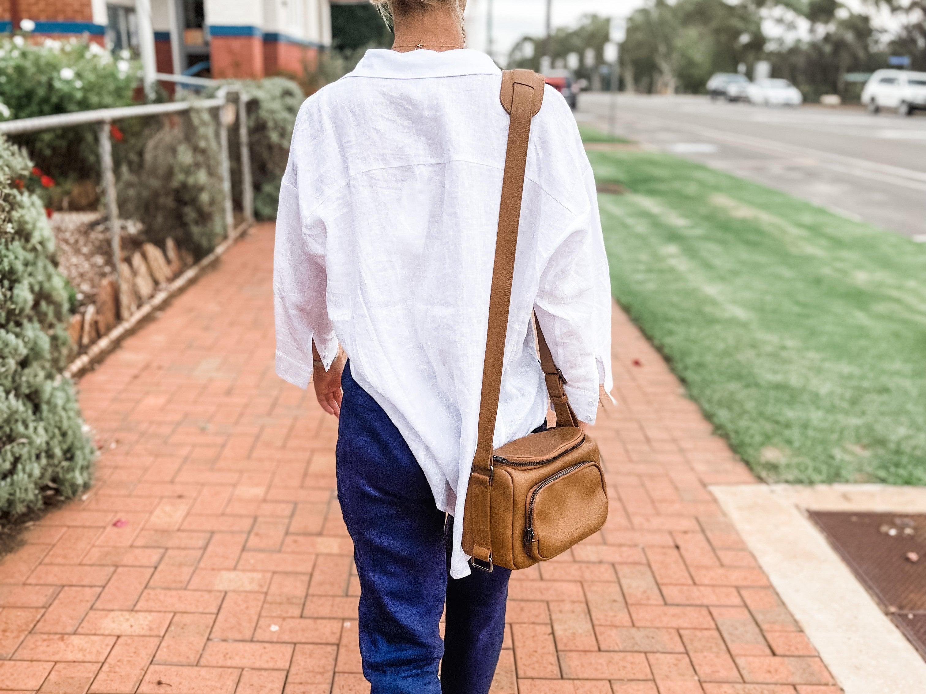 Boyfriend Linen Shirt - White-Little Lies-Lot 39 Store & Cafe