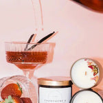 Champagne & Strawberry Candle-made by bird on the wall-Lot 39 Store & Cafe