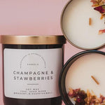 Champagne & Strawberry Candle-made by bird on the wall-Lot 39 Store & Cafe