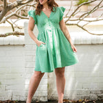 Gurveer Dress - Green-Boho Australia-Lot 39 Store & Cafe