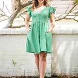 Gurveer Dress - Green-Boho Australia-Lot 39 Store & Cafe