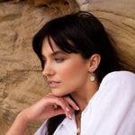 Halcyon Shield Earrings - Gold-Murkani Jewellery-Lot 39 Store & Cafe