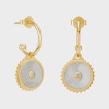 Halcyon Shield Earrings - Gold-Murkani Jewellery-Lot 39 Store & Cafe