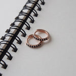 Huggies - Rose Gold/Black Spinel-Murkani Jewellery-Lot 39 Store & Cafe