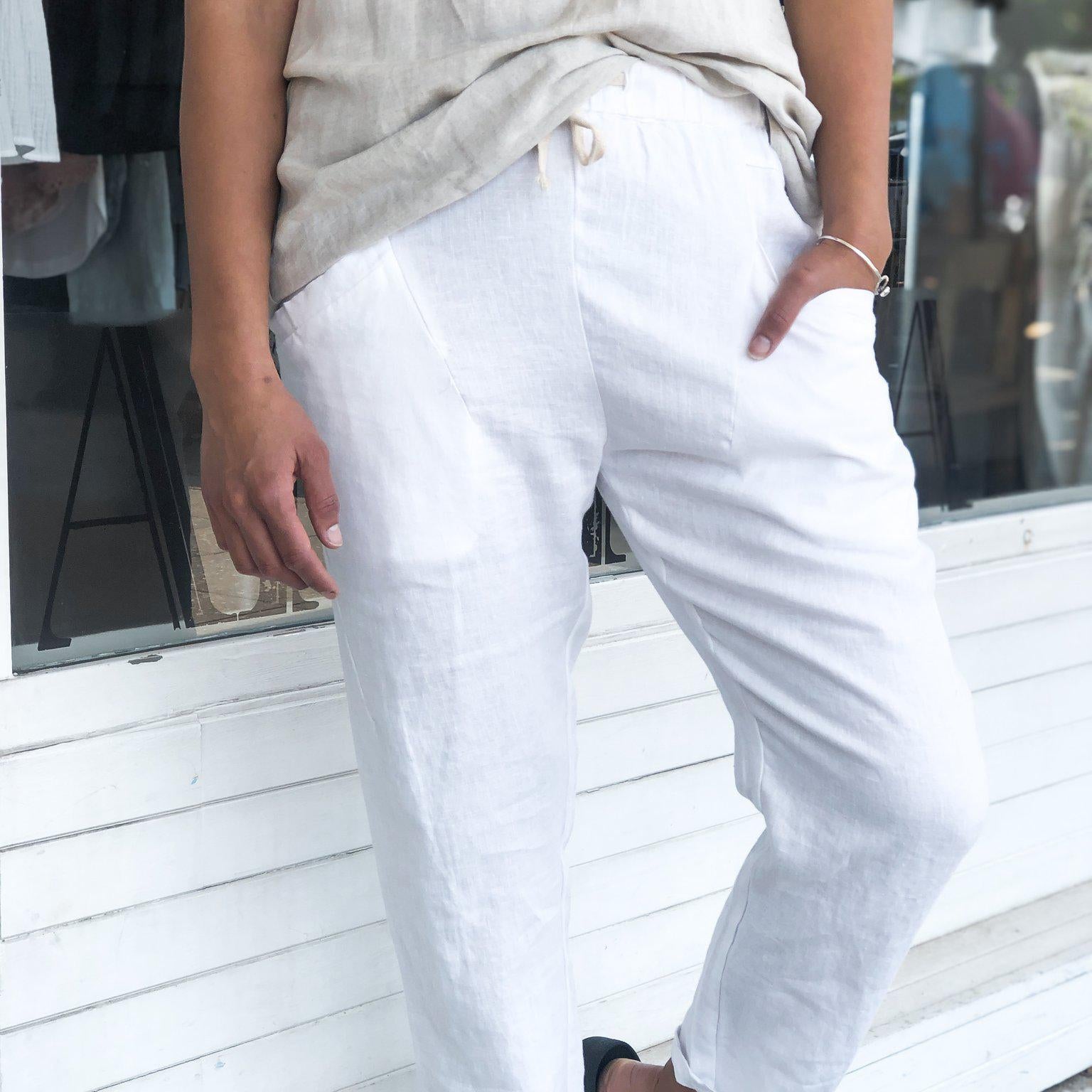 Luxe Pant - White-Little Lies-Lot 39 Store & Cafe