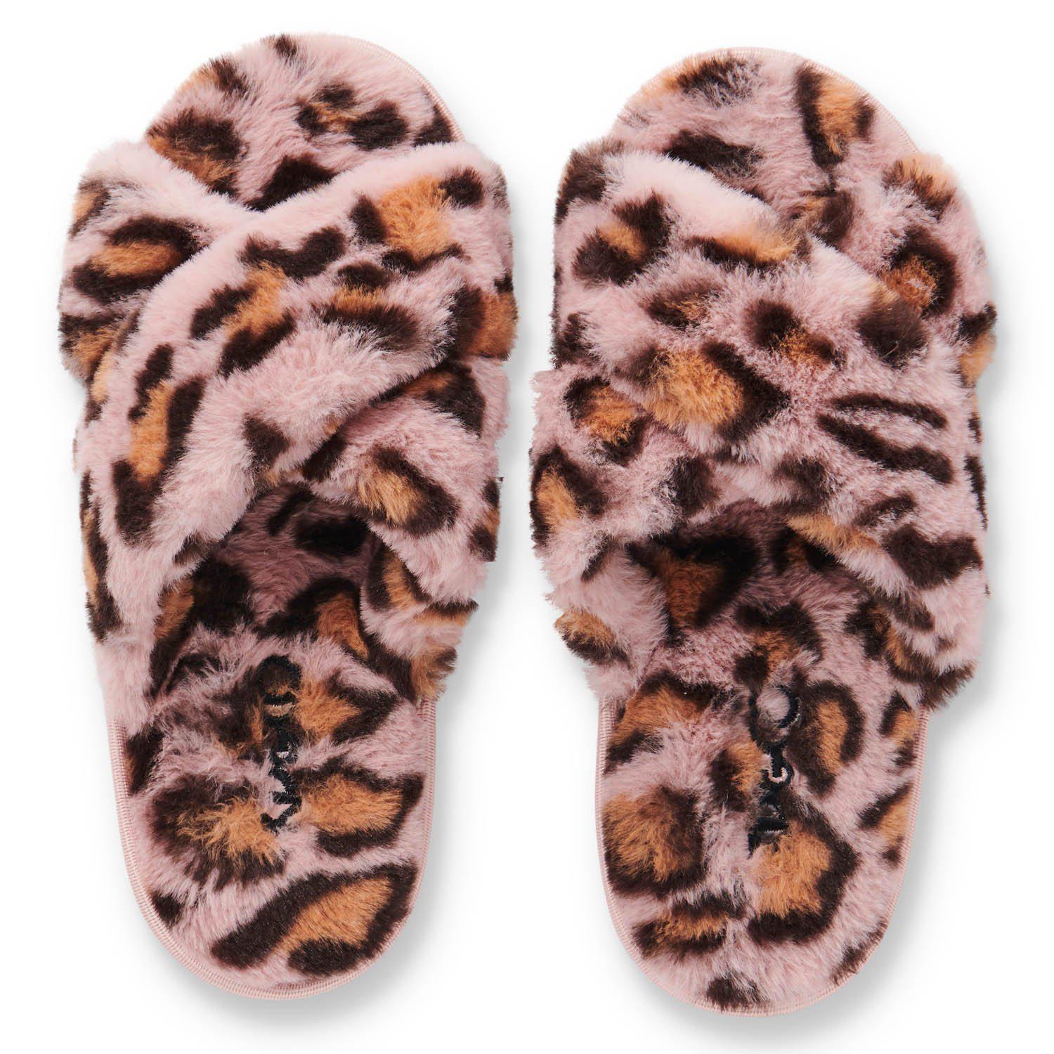 Pink Cheetah Kids Slippers-Kip & Co-Lot 39 Store & Cafe