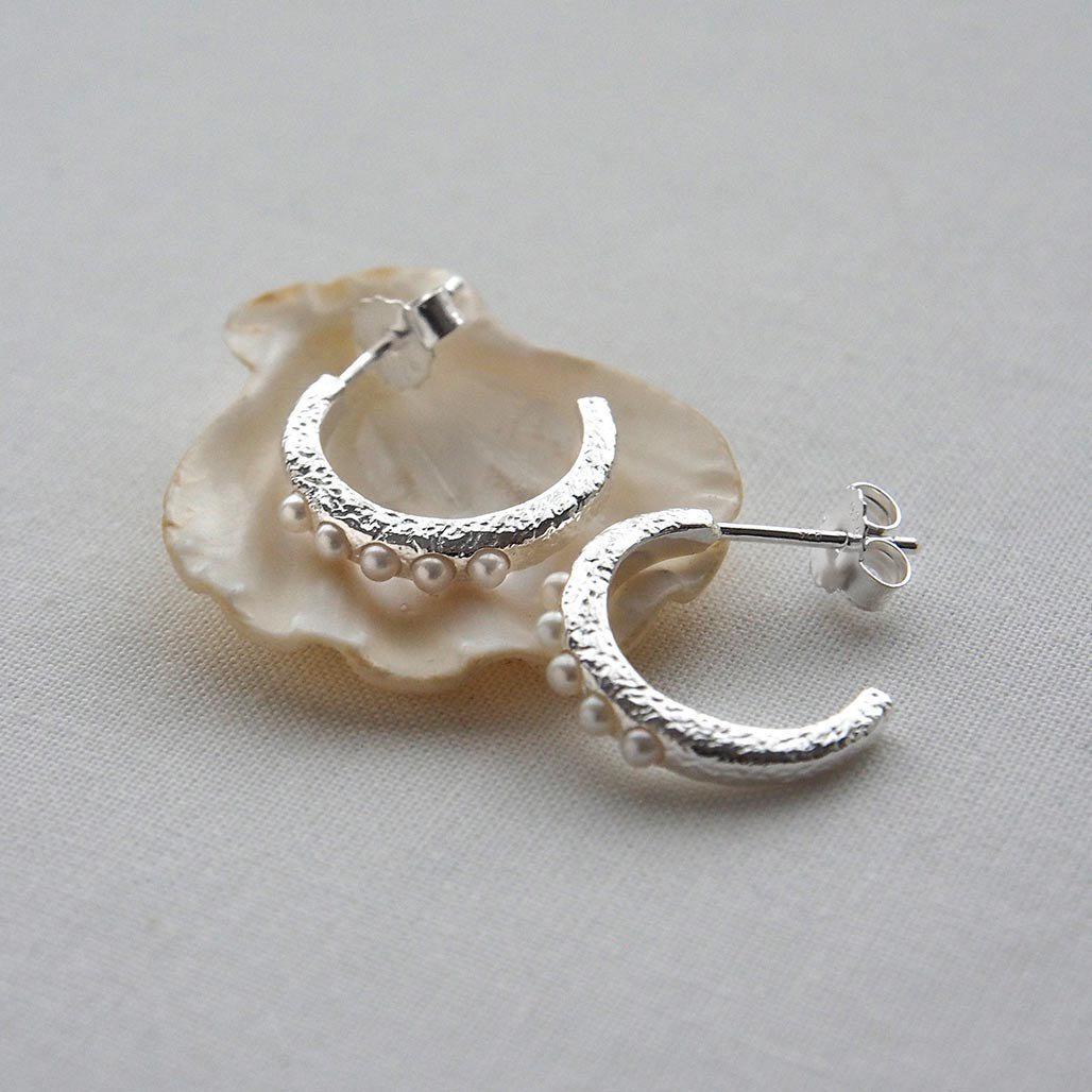 Terra Hoop Earrings - Silver-Murkani Jewellery-Lot 39 Store & Cafe
