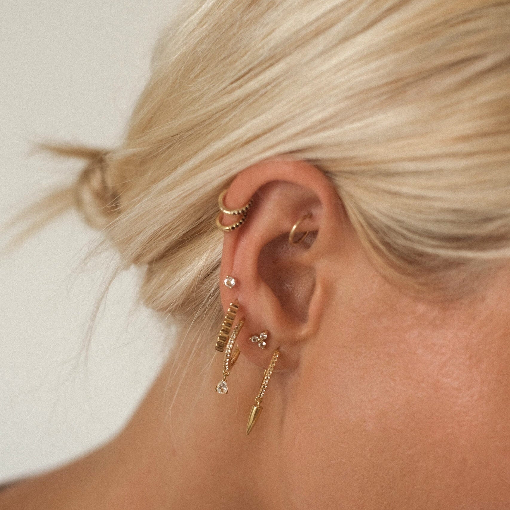 Trinity Studs - White Topaz-Murkani Jewellery-Lot 39 Store & Cafe
