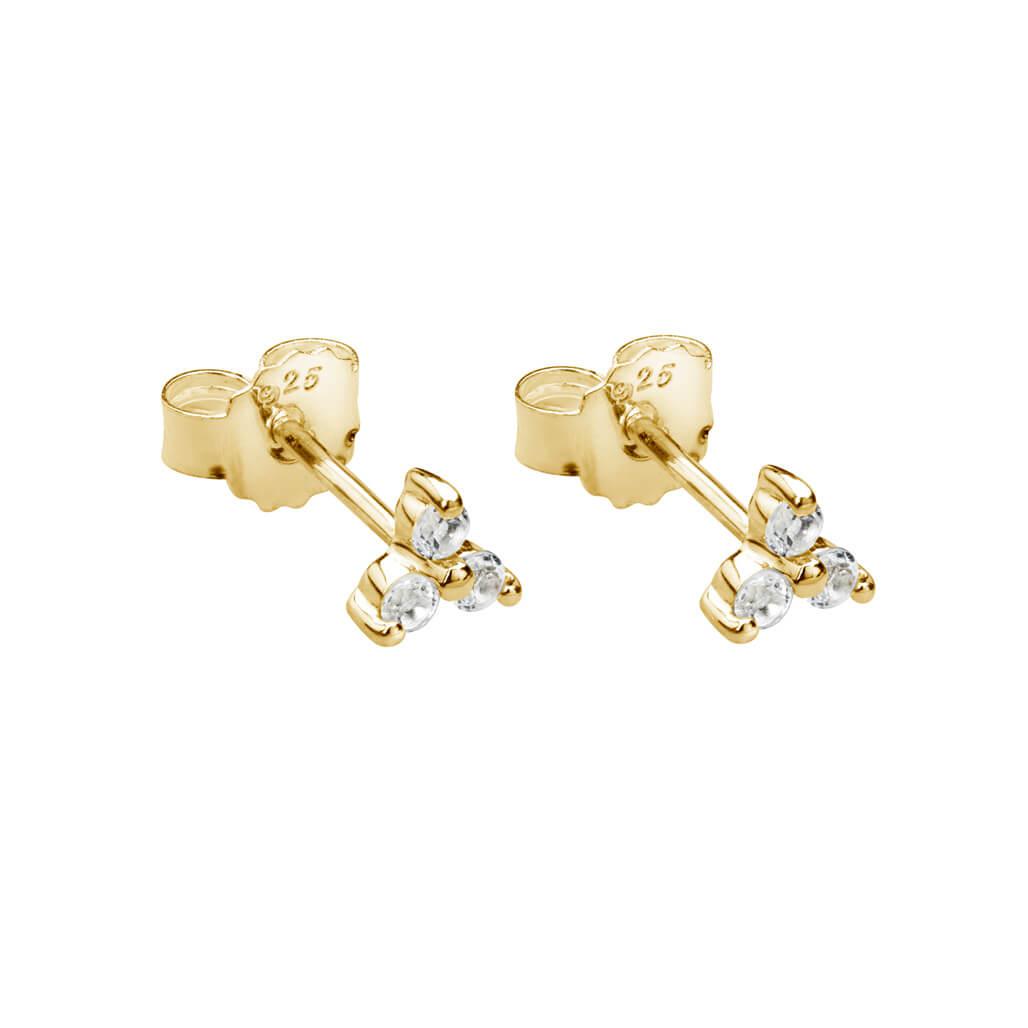 Trinity Studs - White Topaz-Murkani Jewellery-Lot 39 Store & Cafe