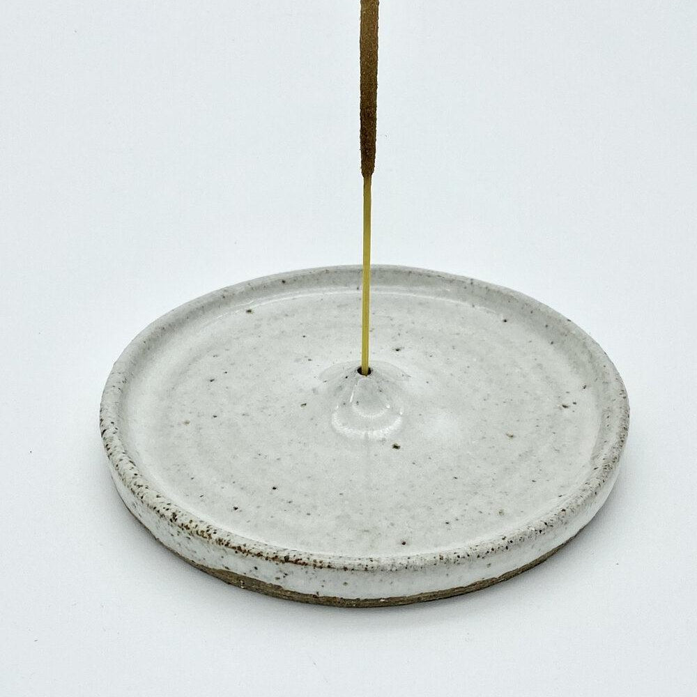 White Speckled Incense Holder-Muckware-Lot 39 Store & Cafe