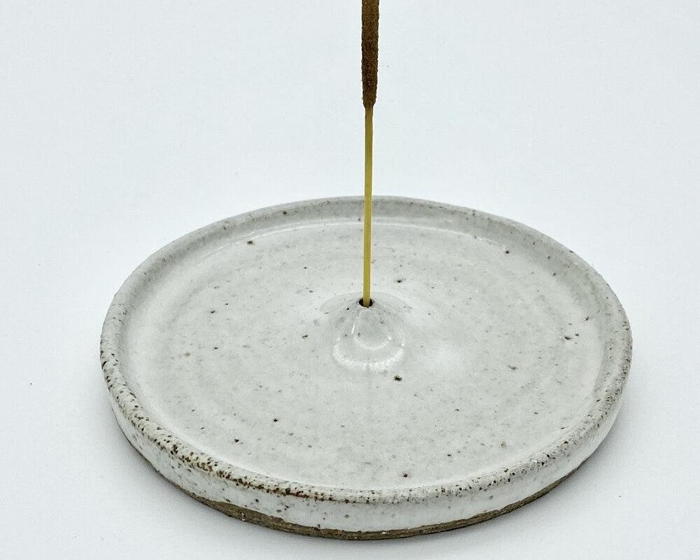 White Speckled Incense Holder-Muckware-Lot 39 Store & Cafe