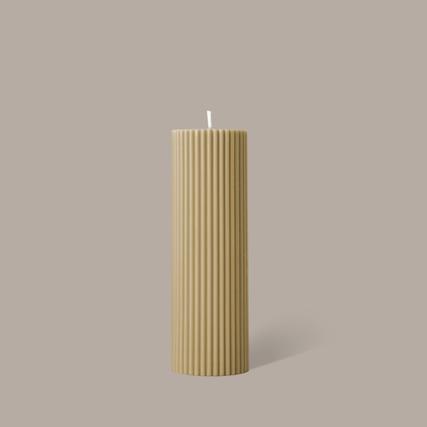 Wide Column Pillar Candle - Honey-Black Blaze-Lot 39 Store & Cafe