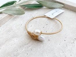 Zelia Pearl Bangle-Perola Collective-Lot 39 Store & Cafe