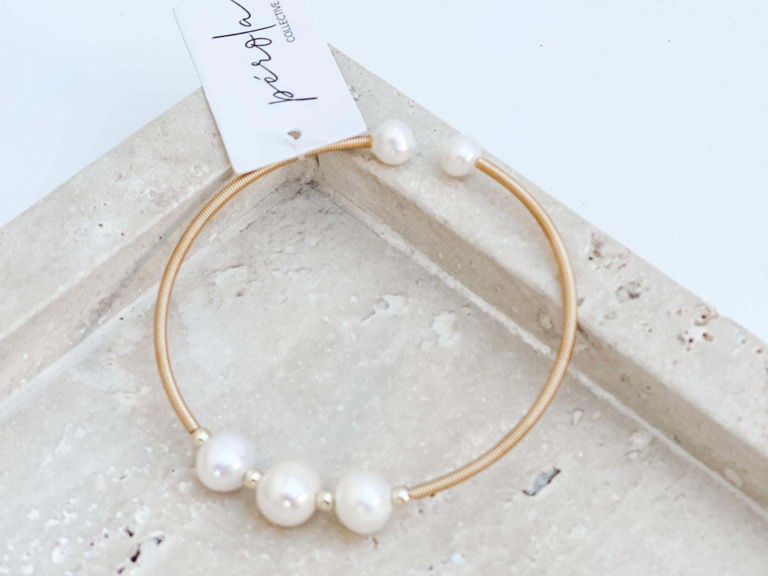 Zelia Pearl Bangle-Perola Collective-Lot 39 Store & Cafe